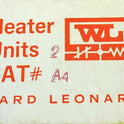 ELEMENT, HEATER, OVERLOAD, WARD LEONARD # A4