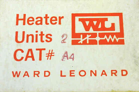 ELEMENT, HEATER, OVERLOAD, WARD LEONARD # A4