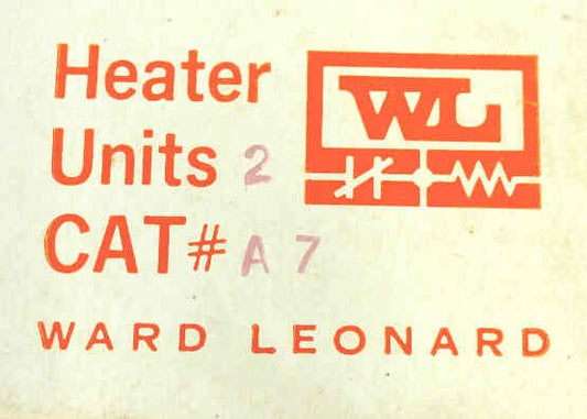 ELEMENT, HEATER, OVERLOAD, WARD LEONARD # A7