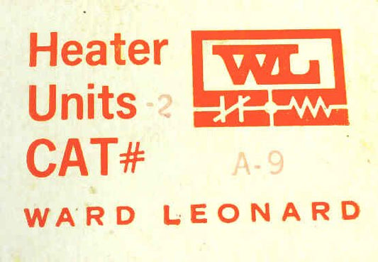 ELEMENT, HEATER, OVERLOAD, WARD LEONARD # A9