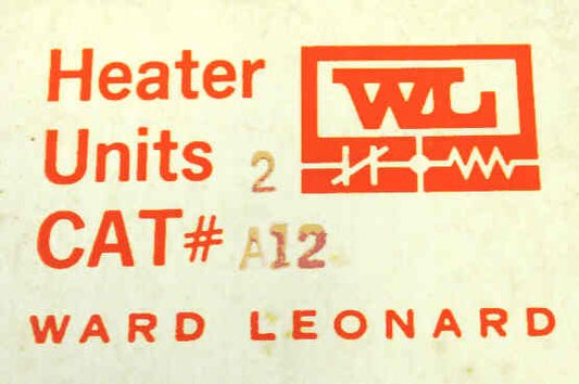 ELEMENT, HEATER, OVERLOAD, WARD LEONARD # A12