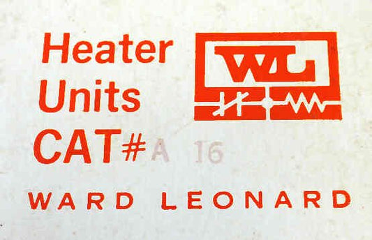 ELEMENT, HEATER, OVERLOAD, WARD LEONARD # A16