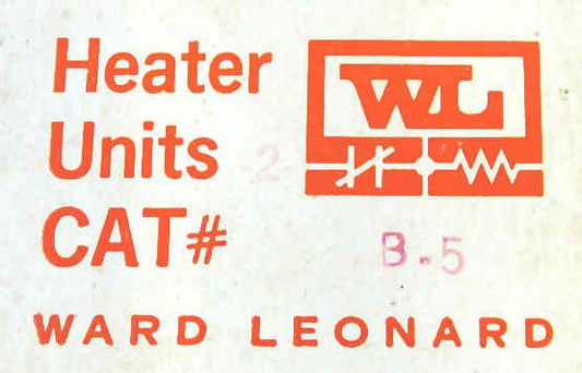 ELEMENT, HEATER, OVERLOAD, WARD LEONARD # B5