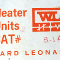 ELEMENT, HEATER, OVERLOAD, WARD LEONARD # B14