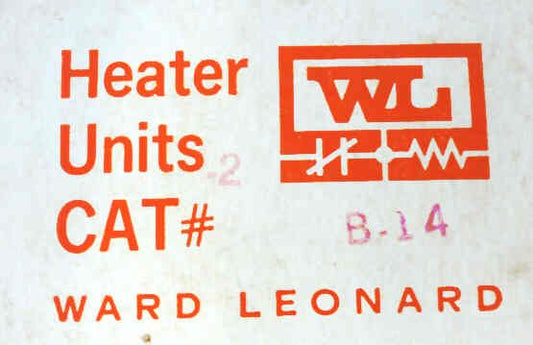ELEMENT, HEATER, OVERLOAD, WARD LEONARD # B14