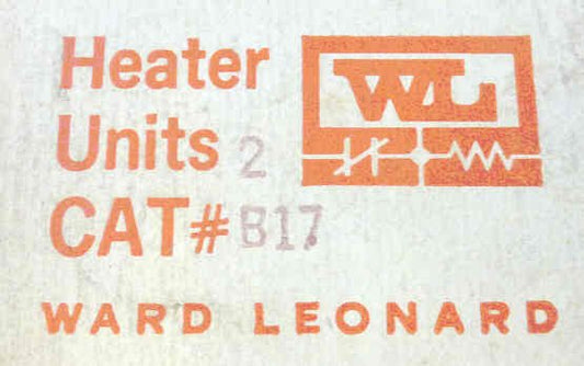 ELEMENT, HEATER, OVERLOAD, WARD LEONARD # B17