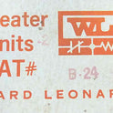 ELEMENT, HEATER, OVERLOAD, WARD LEONARD # B24