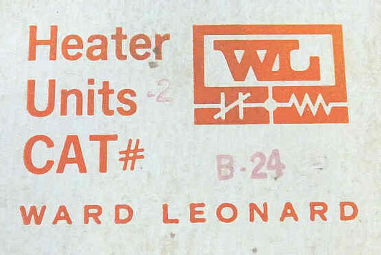 ELEMENT, HEATER, OVERLOAD, WARD LEONARD # B24