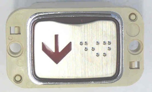 MODULE, BUTTON, SS FRONT, RED DOWN ARROW, BRAILLE LG # YEU720N03A