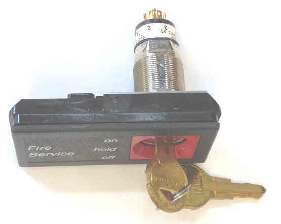 SWITCH, KEYED, FIRE SERVICE, SES ANSI PHASE 2,  OTIS # 7069AH58