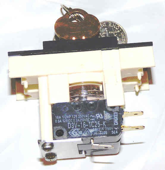SWITCH. KEYED, V7 FIXTURES, VERTICAL MOUNT, ON-OFF DOVER # 9746092