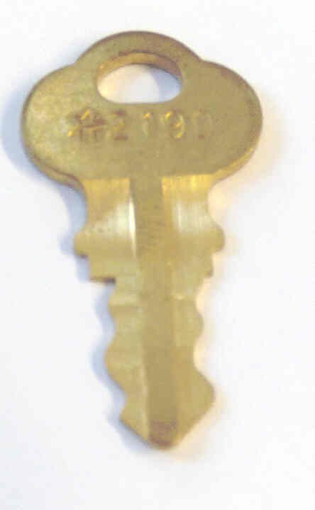 KEY, CHICAGO, USED ON KEYED SWITCHES MARKED H2190