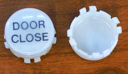 INSERT BUTTON & CAP MARKED DOOR CLOSE EXTENDED HEIGHT ADAMS # ASA452A CA SERIES