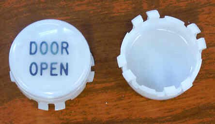 INSERT BUTTON & CAP MARKED DOOR OPEN EXTENDED HEIGHT ADAMS # ASA452A CA SERIES