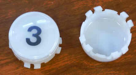 INSERT, BUTTON & CAP MARKED # 3 NORMAL HEIGHT ADAMS # ASA452A CA SERIES