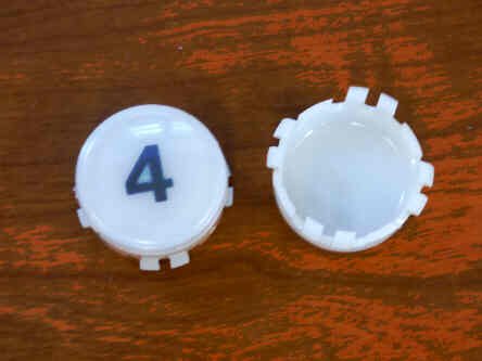 INSERT BUTTON & CAP MARKED # 4 EXTENDED HEIGHT ADAMS # ASA452A CA SERIES