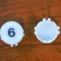 INSERT BUTTON & CAP MARKED # 6 OR 9 EXTENDED HEIGHT ADAMS # ASA452A CA SERIES