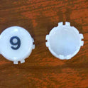 INSERT BUTTON & CAP MARKED # 6 OR 9 EXTENDED HEIGHT ADAMS # ASA452A CA SERIES