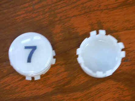INSERT BUTTON & CAP MARKED #7 EXTENDED HEIGHT ADAMS # ASA452A CA SERIES