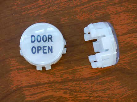 INSERT, BUTTON & CAP MARKED DOOR OPEN NORMAL HEIGHT ADAMS # ASA452A CA SERIES