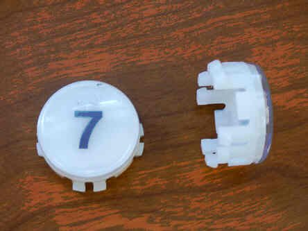 INSERT, BUTTON & CAP MARKED # 7 NORMAL HEIGHT ADAMS # ASA452A CA SERIES