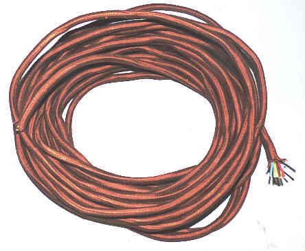CABLE, CLOTH COVERED, 8 CONDUCTOR, 20 GAUGE, SOLD BY THE FOOT