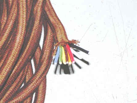 CABLE, CLOTH COVERED, 8 CONDUCTOR, 20 GAUGE, SOLD BY THE FOOT