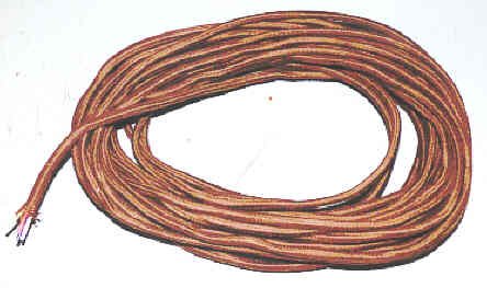 CABLE, CLOTH COVERED, 4 CONDUCTOR, 20 GAUGE, SOLD BY THE FOOT