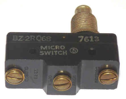 SWITCH, MICRO, 15A, SPST, TOP PLUNGER ACTUATED MICROSWITCH # BZ-2RQ68