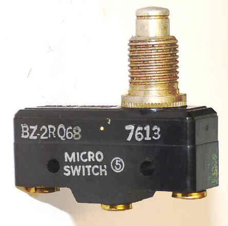 SWITCH, MICRO, 15A, SPST, TOP PLUNGER ACTUATED MICROSWITCH # BZ-2RQ68