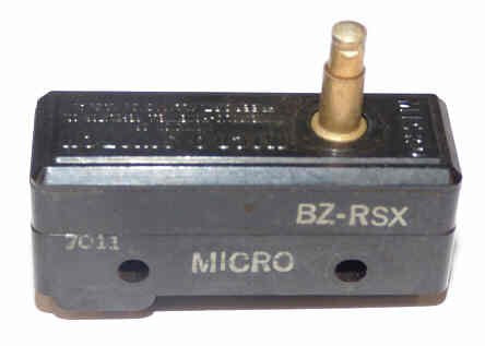 SWITCH, MICRO, 15A, SPDT, TOP PLUNGER ACTUATED MICROSWITCH # BZ-RSX