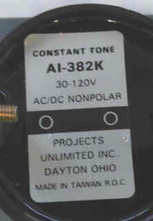 BUZZER, CAR STATION, 30-120 VAC, PROJECTS UNLIMITED # A1-382K