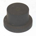 BUTTON, BLANK, BLACK, 3/4 X 7/16 TOP, 1 X 1/8 FLAT BASE, CENTER KEYHOLE