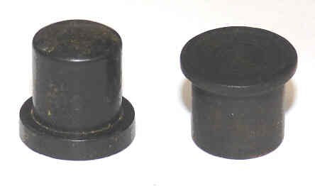 BUTTON, BLACK, 15/32 x 1/2 STEM, 5/8 X 1/16 BASE ES # FA-974  VINTAGE
