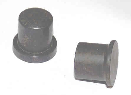 BUTTON, BLACK, 15/32 x 1/2 STEM, 5/8 X 1/16 BASE ES # FA-974  VINTAGE