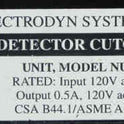 BOARD, DETECTOR DISABLE WITH RELAYS 110 VAC INTERLOCKS ELECTRODYN MODEL NUD