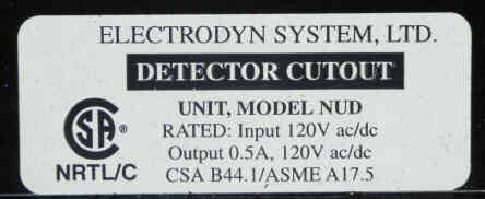 BOARD, DETECTOR DISABLE WITH RELAYS 110 VAC INTERLOCKS ELECTRODYN MODEL NUD