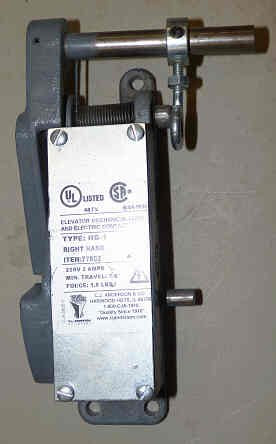 SWITCH, INTERLOCK, TYPE HG-1 RIGHT HAND, AS SHOWN, CJA # 77802
