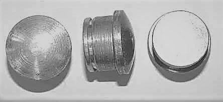 BUTTON, STAINLESS STEEL MUSHROOM HEAD, l DIA. X 1/4, STEM 3/4 X 5/8 PTL