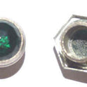 JEWEL, INDICATOR, GREEN, 9/16 TOP X 5/8 OVERALL, 7/16' THREADED DIA-J02G