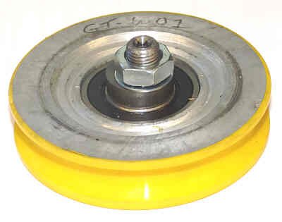 ROLLER, HANGER, 3 3/8 O.D. WITH STUD, POLY SURFACE GLOBAL TARDIFF