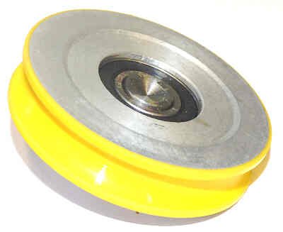 ROLLER, HANGER, 3 3/8 O.D. WITH STUD, POLY SURFACE GLOBAL TARDIFF