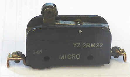 SWITCH, MICRO, SPST, ROLLER ACTUATED MICROSWITCH # YZ-2RM22