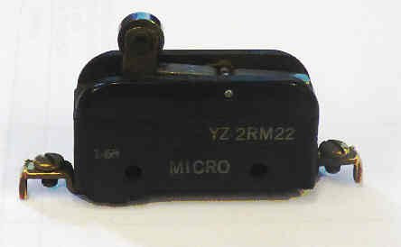 SWITCH, MICRO, SPST, ROLLER ACTUATED MICROSWITCH # YZ-2RM22