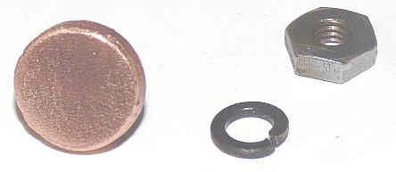 CONTACT, COPPER, 1/2 DIAMETER, 5/16 X 10-32 STEM, C.J. ANDERSON # 64203