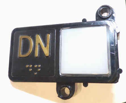 PUSHBUTTON, DESIGNER SERIES W/ BRAILLE, MARKED DN ADAMS # ASA472DC1-DOWN