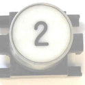 BUTTON, TOP, WHITE WITH BLACK HORIZONATAL # 2 ARMOR # B761007