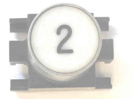 BUTTON, TOP, WHITE WITH BLACK HORIZONATAL # 2 ARMOR # B761007