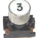 BUTTON, TOP, WHITE WITH BLACK HORIZONATAL # 3 ARMOR # B761007