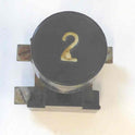 BUTTON, ASSEMBLY, BLACK. MARKED # 2, 1 X 3/4 ARMOR # B761004A